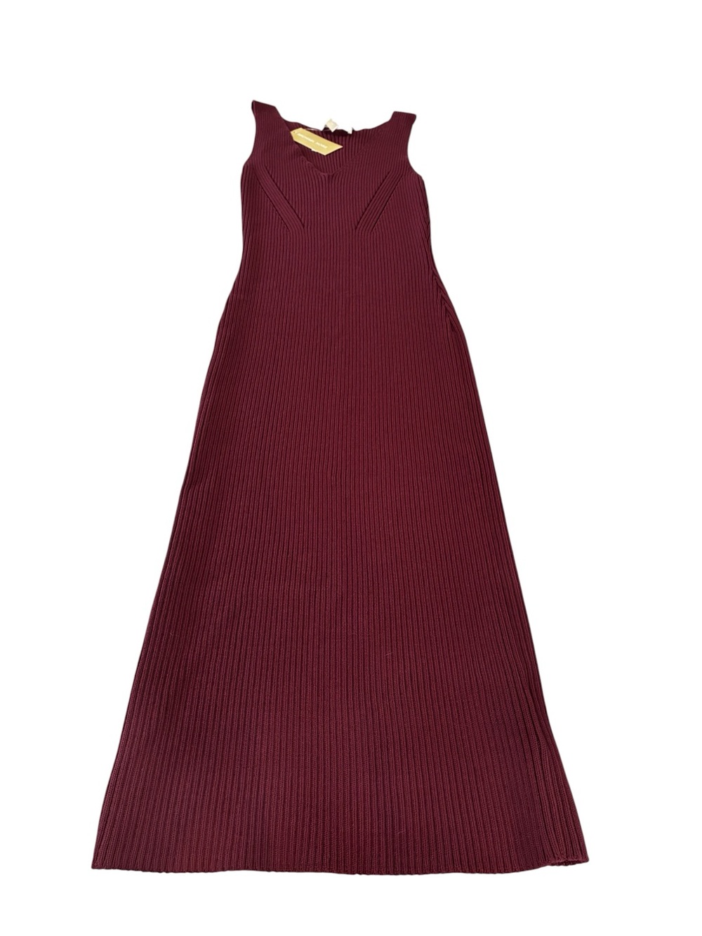 Women’s Michael Kors Sleeveless V-Ribbed Midi Dress - Picture 5 of 8